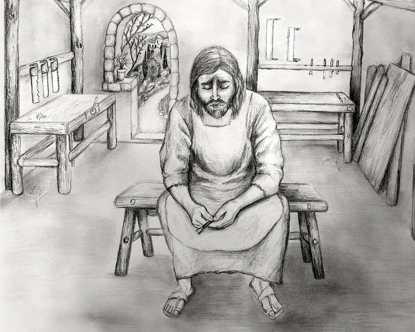 Jesus Grieving Joseph (Digital Download)