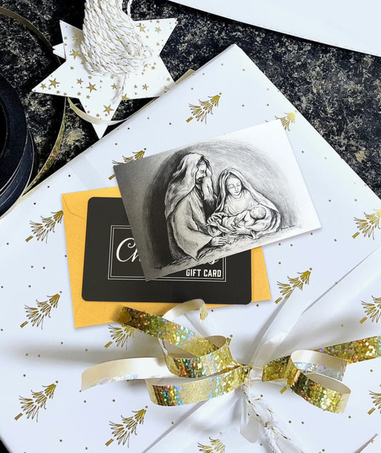 Holy Family Christmas Gift Card Tags