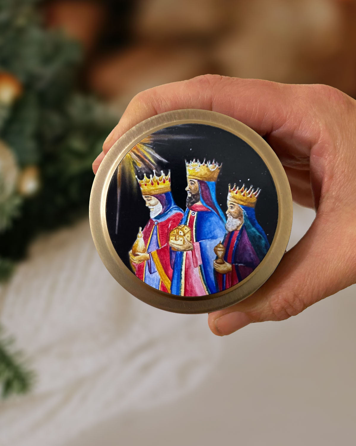 O Holy Night Candle Tin (Frankincense and Myrrh)