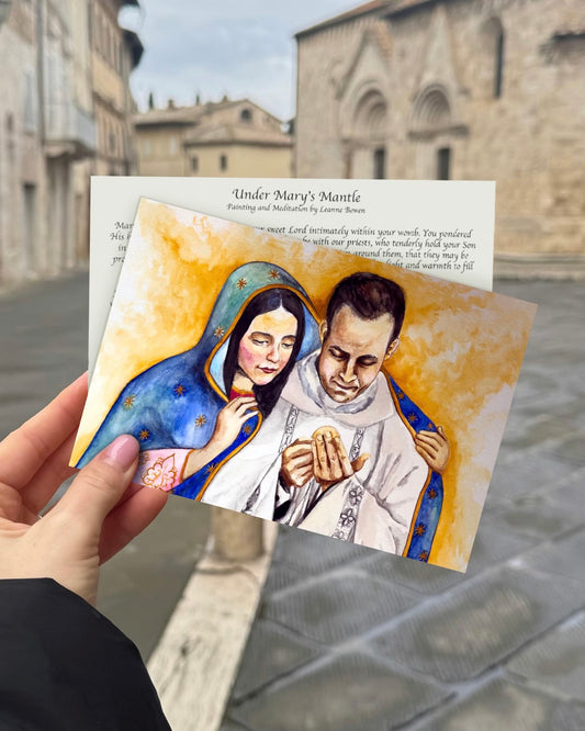 Under Mary's Mantle Priest Prayer Cards