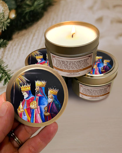 O Holy Night Candle Tin (Frankincense and Myrrh)
