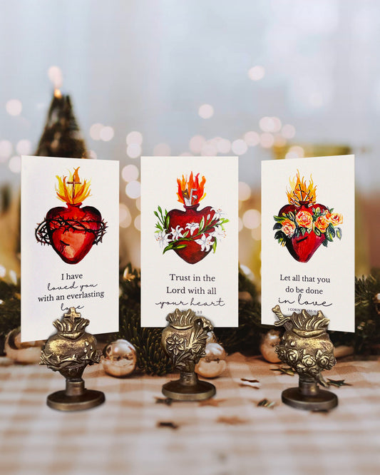 Hearts of the Holy Family Prayer Card Holders