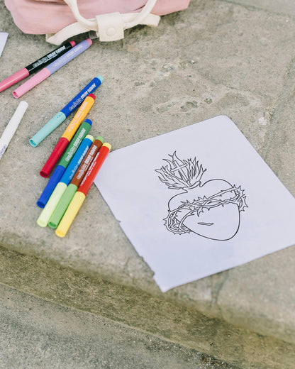 Sacred Hearts Coloring Pages (Digital Download)