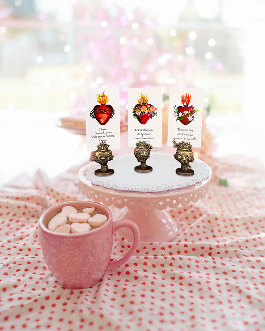 Hearts of the Holy Family Prayer Card Holders