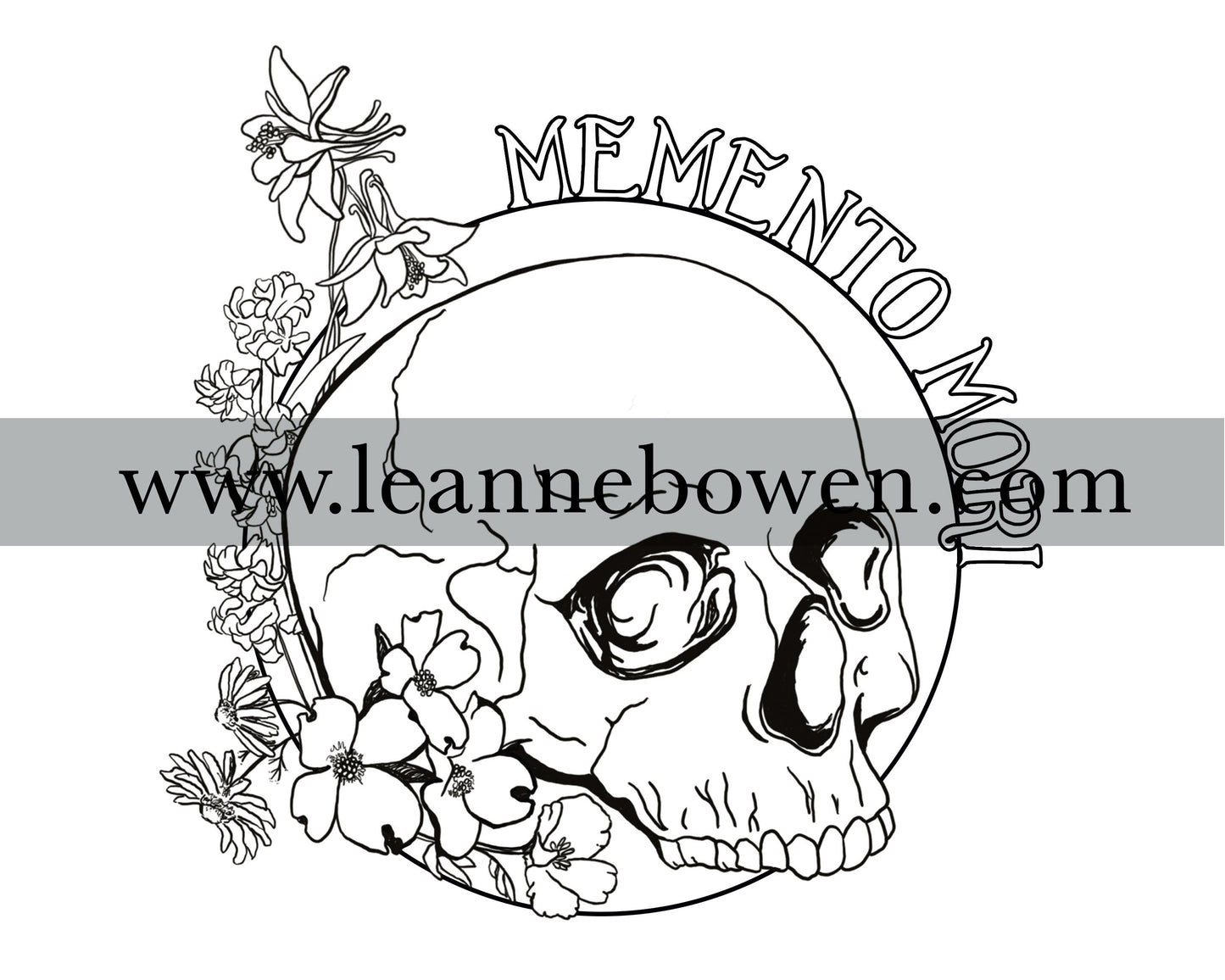 Memento Mori Coloring Page + Phone Wallpaper (Digital Download)