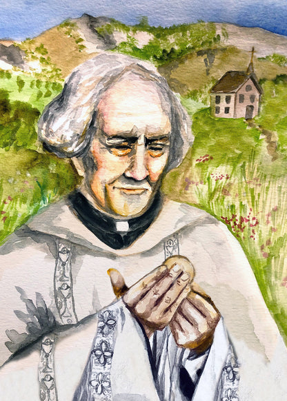 Saint John Vianney with Eucharist