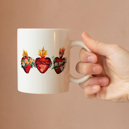 Hearts of the Holy Family JMJ Mug