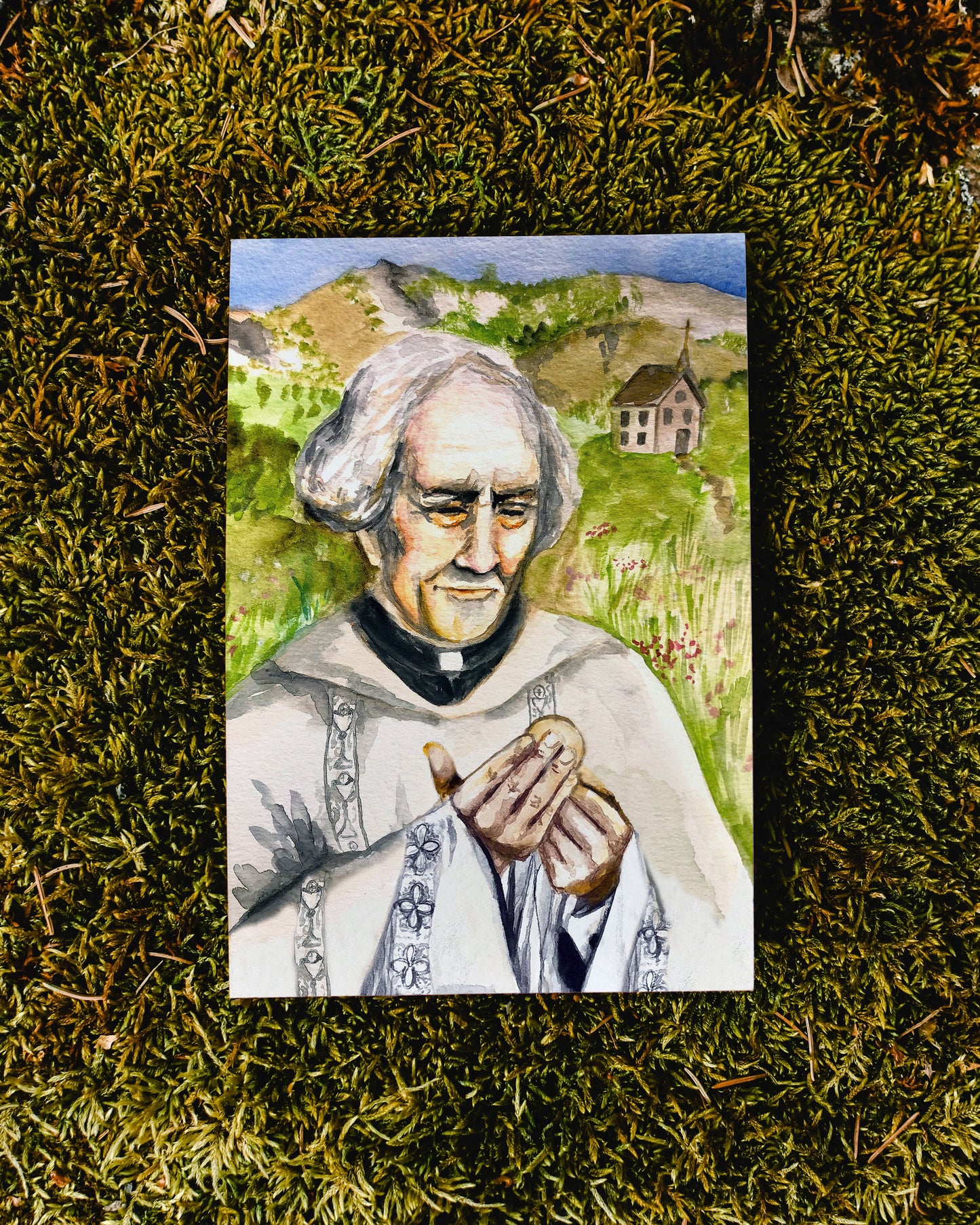 Saint John Vianney with Eucharist