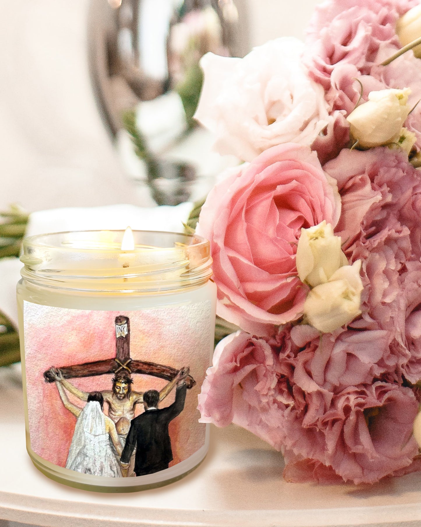 Sacrifice Of Love Candle (Magnolia, Peony, and Rose)